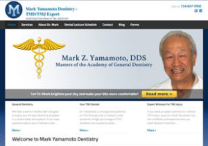 MarkYamamotoDental-TMJ.com Website Design
