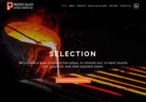 PacificAlloy.com Website Design